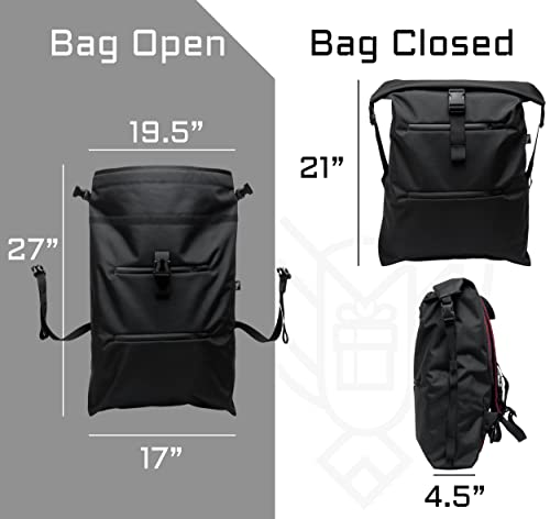 ~ AQUA RT Large Water-Proof Faraday Backpack/Small LITE Faraday Bag Combo ~ Tracking/Hacking Defense ~ Red2