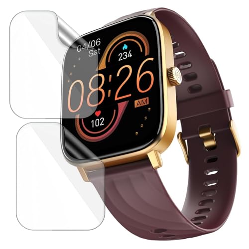Image of 2 Pack| Smartwatch Screen Protector for Noise Quad Call |1.81 inch| | Flexible TPU Film, 9H Scratch Resistant, Bubble Free Installation - Not Tempered Glass
