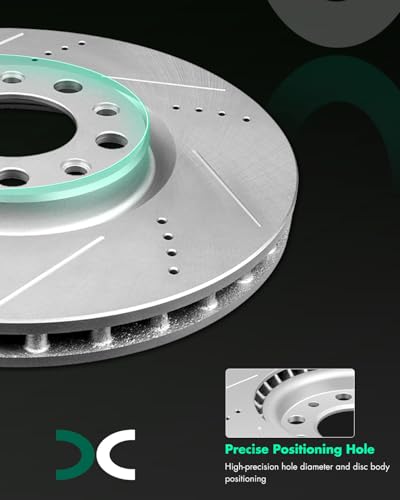 Image of SCITOO Front Brake Rotors 2x Drilled & Slotted Brakes Rotor:68082120AA