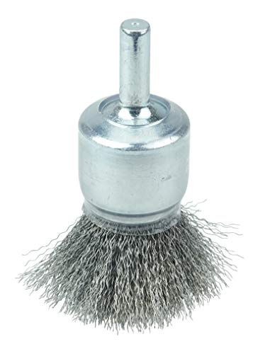 Image of Weiler 11003 3 /4 inch Coated Cup Crimped Wire End Brush, .006 inch Steel Fill, Made in the USA (Pack of 10)