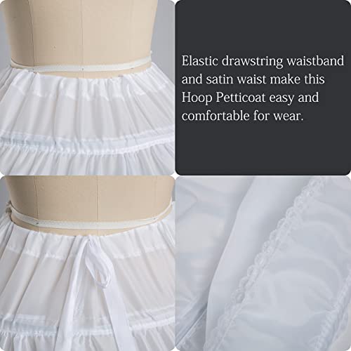Women’s Petticoat 6 hoop Skirt Crinoline Underskirt Full Floor Length Petticoat Slips for Wedding Dress Ball Gown3
