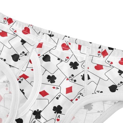 Boys' Exclusive Briefs Toddler Underwear 95% Combed Cotton Boxerbriefs 2T Playing Card Pattern 104