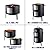 Realcook Vertical 17 Inch Steel Charcoal Smoker, Heavy Duty Round BBQ Grill for Outdoor Cooking, Black