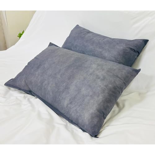 Bhoomi Impex Soft & Lightweight Sleeping Pillow Filler - Non-Woven Fabric, Fluffy Cotton Filling, Home, Hospital, Hostel & Travel Use - Dark Grey_16x24 Inch