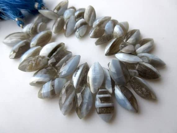Opale bicolore bleu gris LKBEADS perles marquise briolette pour bijoux DIY - 2