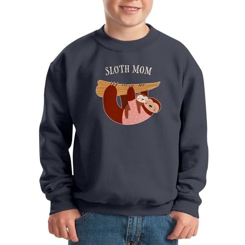 Sweatshirt enfant sloth et son bébé avec illustration mignon en coton