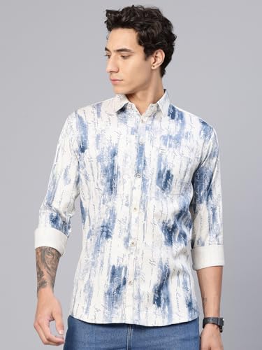 Image of Majestic Man Stylish Abstract Print Casual Shirt - Pure Cotton| Full Sleeve | Trendy & Comfortable