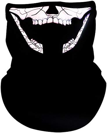 Sound Activated LED Light Up Mask,Halloween DJ Music LED Party Mask Pink