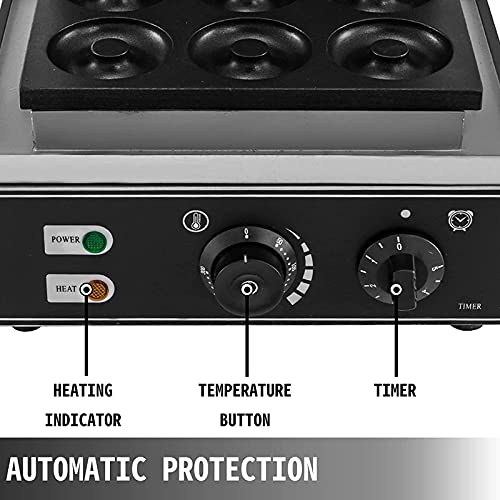 Kommerzieller Donut Maker, Elektrische Waffelmaschine aus Edelstahl 50-300℃, Belgischer No Stick Waffelbäcker 220V… – Bild 3
