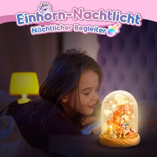 HappyGoLucky Bastelset Kinder - Einhorn Mädchen Spielzeug Geschenk ab 3-10 Jahre - Weihnachts Geschenke für Mädchen - DIY Nachtlicht Kinder… – Ansicht 6