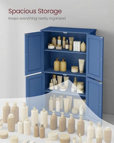 image for VASAGLE Floor Storage Cabinet, Shaker Cabinet with 2 Adjustable Shelve