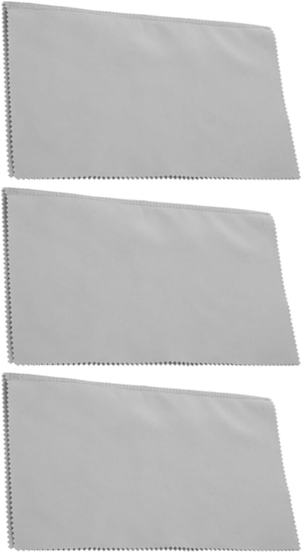 Zerodeko Jewelry Cleaning Cloth Double-Sided 3pcs Silver Polishing Cloth 4 Layer Flannel Fabric Removes Tarnish Portable Design for Home Jewelry Maintenance