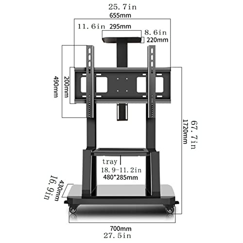 Soporte móvil universal para TV de piso 32-65 pulgadas miniatura 2