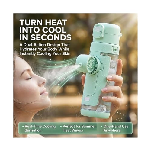 Bouteille d'eau de refroidissement contre la chaleur avec ventilateur portable - 4