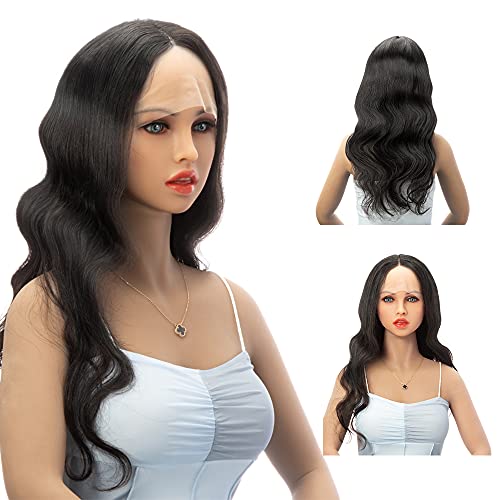 HAIFA hair Body Wave Lace Front Wigs Human Hair T Part Lace Front Wigs 150% Density Middle Part Lace Feont Wig Pre Plucked Human Hair Wigs For Women（body wave wigs 14 inch)