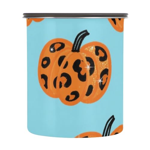 Contenedor de café acero inoxidable diseño Blue Leopard Pumpkin
