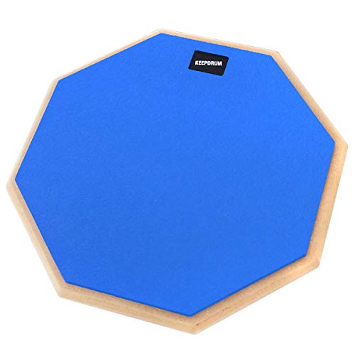 keepdrum DP-BL12 Drumpad Practice Pad Blauw oefenpad 12" + Drumsticks 1 paar - Image 5