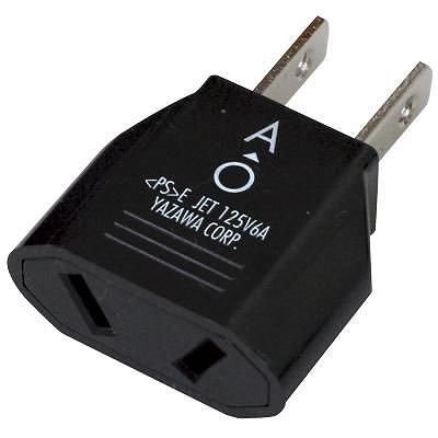ヤザワ 電源変換プラグ（Oタイプ→Aタイプ）HPJP4-BK 国内で海外の電気製品が使える
