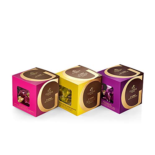 Godiva Chocolatier Assorted Chocolate Truffles G Cube Gift Box, Set of 3