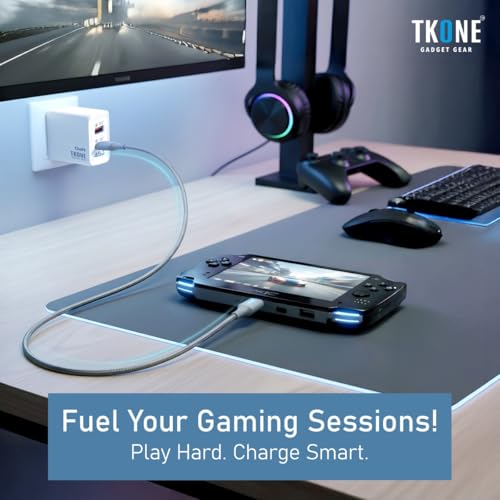 Image of TKONE 45W GaN Fast Charging Adapter with Type C PD & USB A, Dual Port | Super Fast GaN Charger for Samsung Galaxy S25 /S24 /S23 /S22, iPhone 17 /16 /15 /14 /13 /12, OnePlus, Nothing (White)