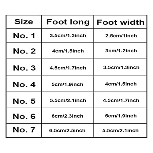 YUEMOL Hundeschuhe 4 stücke Wasserdichte Winter Haustier Hund Schuhe Anti-slip Regen Schnee Stiefel Schuhe Dick Warm for Kleine Katzen Hunde Hündchen Socken Booties (Color : F, Size : 2)