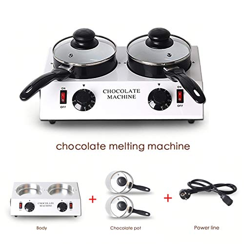 Chocolate Tempering Melting Machine, 110V Professional Chocolate Tempering Melting Machine Adjustable Temperature (Double Pot) - Thumbnail 5