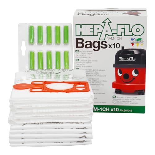 GENUINE Henry Hoover Hepa-Flo Dust Bags (10 Bags + 10 Fresheners) NVM-1CH