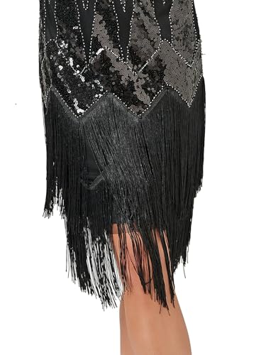 Image of Peacock-inspired 1920s Gatsby Beaded Flapper Sling Dress Womens Vintage Cocktail Dress W /Complete Accessories Set