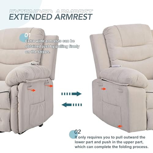 Sillón reclinable eléctrico grande para adulto mayor miniatura 3