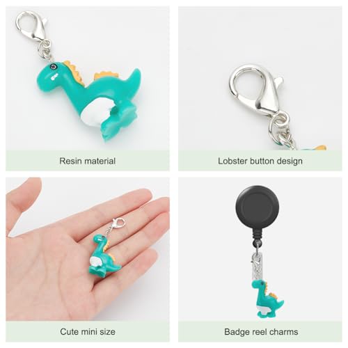 WEBEEDY 15 Pieces Badge Reel Charm for Student Nurse Teacher Lovely Animal Badge Holder Charms for ID Card Name Tag Badge Holder Badge Buddy Office School Graduation Supplies - Image 3