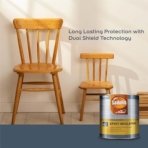 Image of Sadolin by Dulux | Epoxy Insulator Undercoat for Wooden Surfaces | Improves Top Coat Coverage & Durability | Suitable for Interior and Exterior Applications, 1 litres