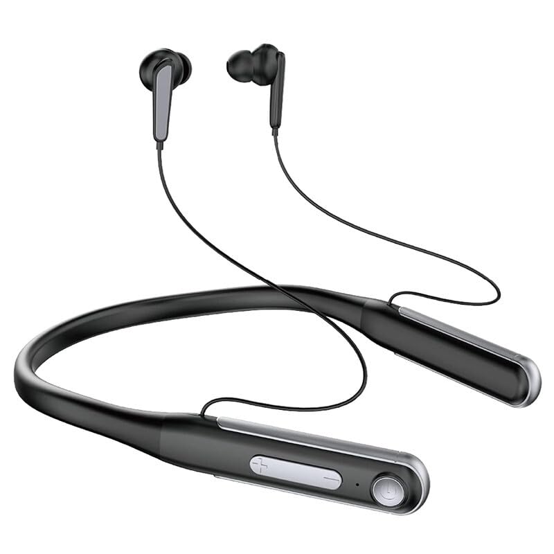 Wireless Earphones for Lava Agni 3 5G Original Sports Bluetooth Wireless Earphone with Deep Bass and Neckband Hands-Free Calling inbuilt with Mic,Hands-Free Call/Music(BT105-59)-image-3