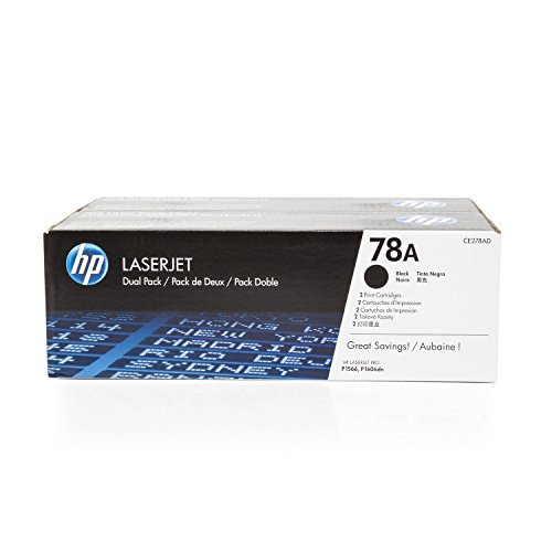 Toner HP CE278AD 78A noir dual pack compatible avec LaserJet Pro M1536dnf - 2