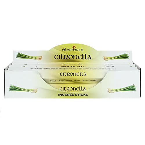 NEW BOX OF ELEMENTS CITRONELLA INCENSE STICKS - 6 TUBES OF 20 STICKS IS84222