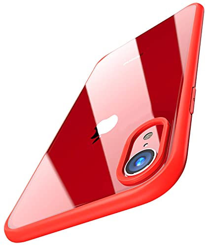 Image of KAPA Acrylic Hawkeye Clear Camera Lens Protector Back Cover Compatible for Apple iPhone XR (Red)