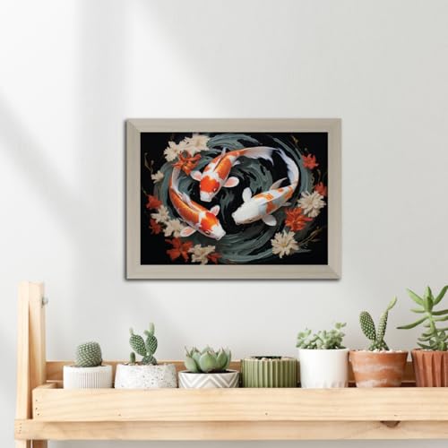 Image of TenorArts Feng Shui Photo Frame Vastu Positivity Aesthetic Wall Painting Lucky Art Frames with White Wooden Texture for Living rooms Office Bedroom - Wall Paintings /Hangings (12inches x 9inches)