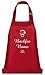 Schnoschi Küchenschürze Rot mit Wunschnamen Bestickt