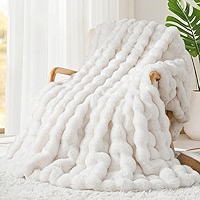 0621-3DOUBLE BLANKET / HARE ダブルブランケット / Amazon.com: Touchat Luxury 1000GSM Rabbit Faux Fur Twin