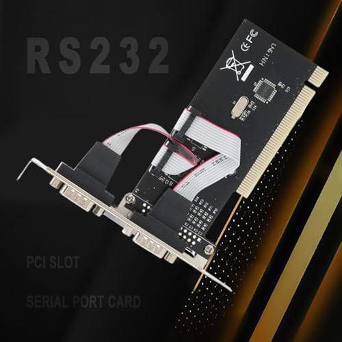 Image of BigPlayer PCI Serial Card 9-Pin RS232 COM Port - Internal PCI Expansion Card for Desktop PC - High-Speed DB9 Interface Adapter (Black)