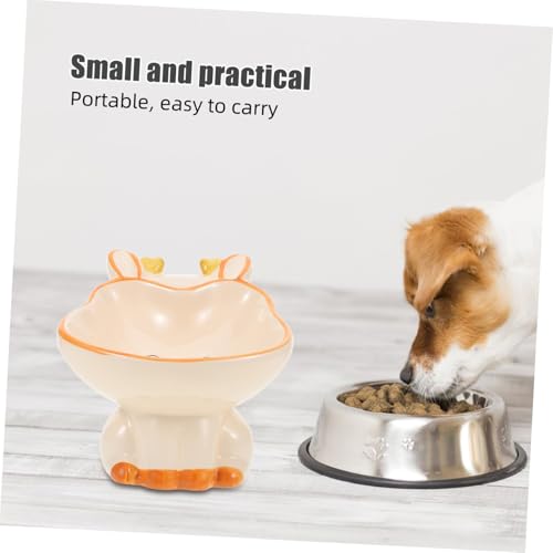 Gamelle céramique chat robuste avec support fixe pour petits animaux