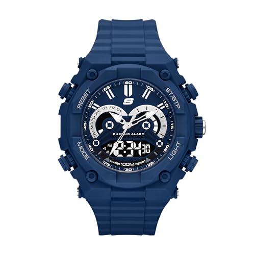 Montre Skechers El Segundo SR1198 double affichage polyuréthane bleu