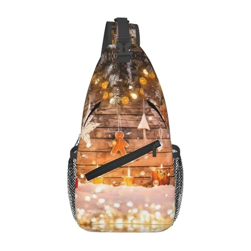 Sac à bandoulière homme sapin de Noël : le rangement parfait pour le fitness