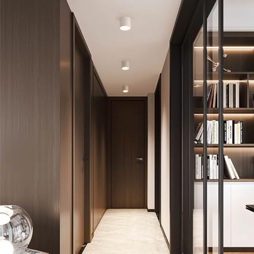 Marknice Led Dimmable Ceiling Spotlight Aluminum White 4.72 Inch Cylinder Spot Light Indoor Modern Minimalist Focus Accent Down Light For Cylinder Hallway Kitchen Foyer Cri 98 12W 3000K thumb #5