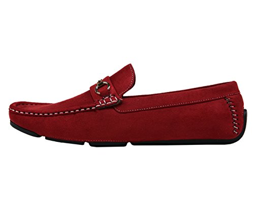 Amali Ecker, Mens Casual Shoes - Mens Loafers - Mens Moccasins - Slip On Shoes for Men - Driving Shoes for Men - Chain Ornament, Comfortable Slipper3