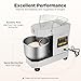 10.5QT Commercial Dough Mixer, 750W Rotating Food Mixer Machine for Making Bread & Pizza, Dough Kneading Machine with Food-Grade Stainless Steel Bowl & Security Shield, Face-up Touch Panel