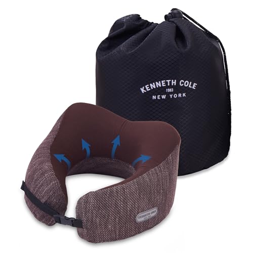 Image of Kenneth Cole Unisex U-Shaped Neck Pillow - Adjustable & Ergonomic Design Travel Pillow|Ultimate Comfort Neck Pillow Ideal for Cars, Trains, Home, Office, Long Flight|Full Surrounding & Soft Pillow