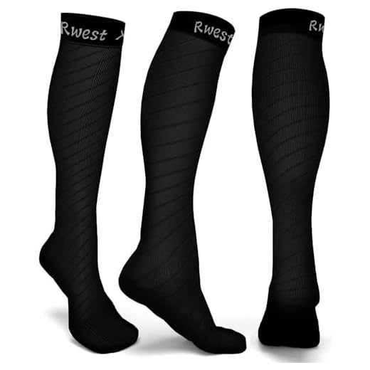Rwest X Medias de Compresion, Calcetines de compresión Mujer y Hombre 18 mmHg para Running,Ciclismo, Deporte, Trotar, Correr, Volar, Viajar