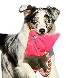 ✔ SICHERES MATERIAL, DAS SICH EINFACH WASCHEN LÄSST - Unser Hunde Stofftier ist aus ungiftigem und weichem Plüsch handgefertigt und verletzt somit die Zähne und den Mund Ihres Hundes nicht. Unser Welpenspielzeug ist maschinenwaschbar (max. 30 °) und lässt sich einfach bedienen. In der EU hergestellt!