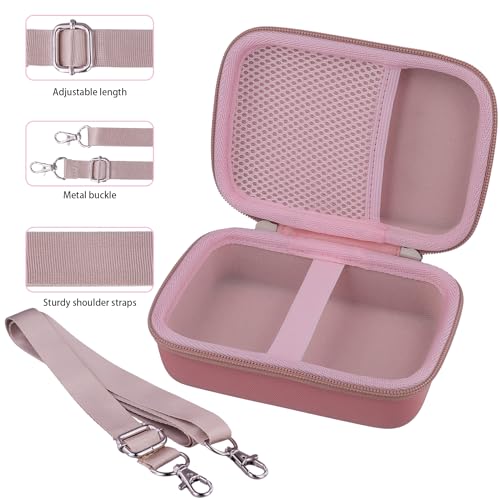 Image of khanka Hard Case for Kodak Smile+ /Kodak Smile Plus Camera,Pink | EVA Hard Shell, Mesh Pocket Accessory Storage, Travel-Ready Portable Storage, Easy Carry Handle, Protective Case Only
