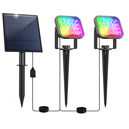 NATPOW Solar Gartenstrahler für Außen, 2-in-1 Solarleuchte Garten, IP65 Wasserdichte, Auto-ON/OFF Außenwandleuchten Landschaftsstrahler Gartenbeleuchtung für Bäume, Hof, Gartenweg (RGB) NATPOW Solar Gartenstrahler für Außen, 2-in-1 Solarleuchte Garten, IP65 Wasserdichte, Auto-ON/OFF Außenwandleuchten Landschaftsstrahler Gartenbeleuchtung für Bäume, Hof, Gartenweg (RGB)